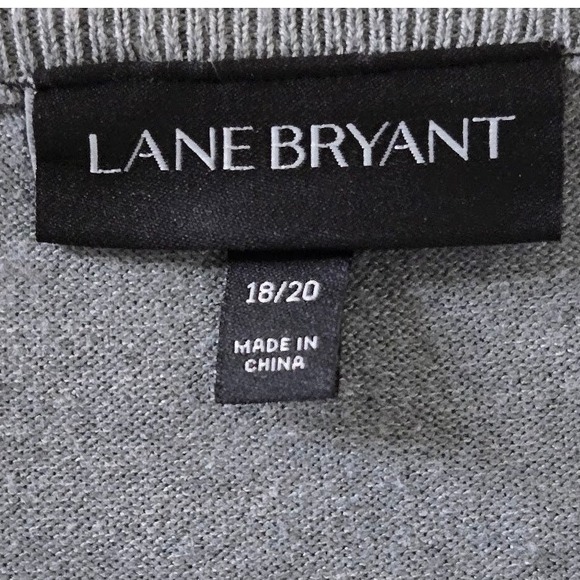 Lane Bryant Gray Lace Inset Cardigan Sweater 18/20 Plus Lightweight Layering - Picture 4 of 8